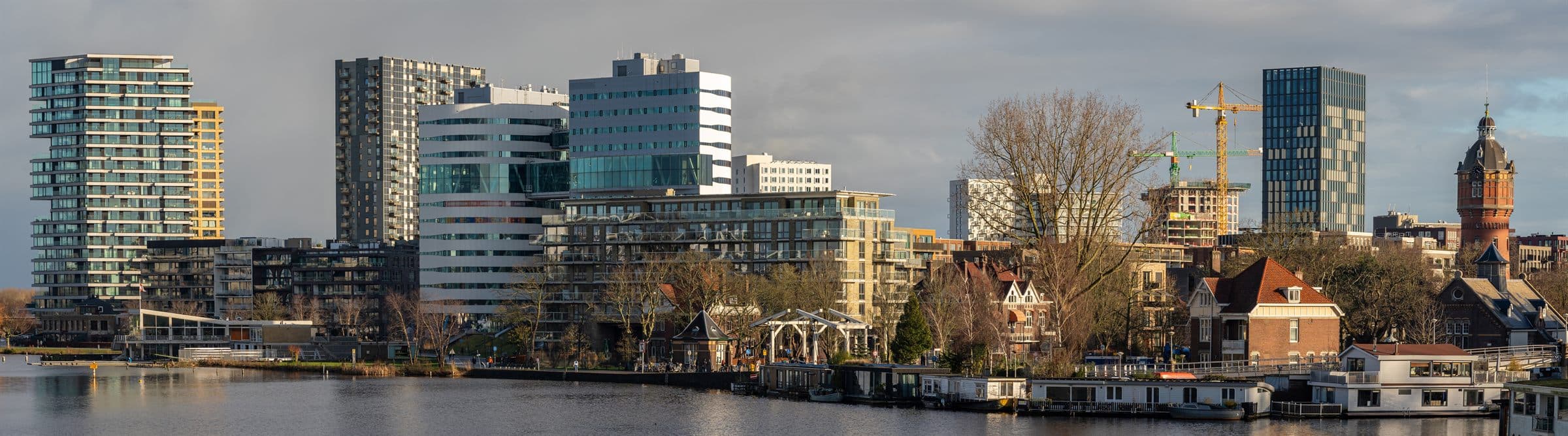 Panorama van het Amstelkwartier in Amsterdam